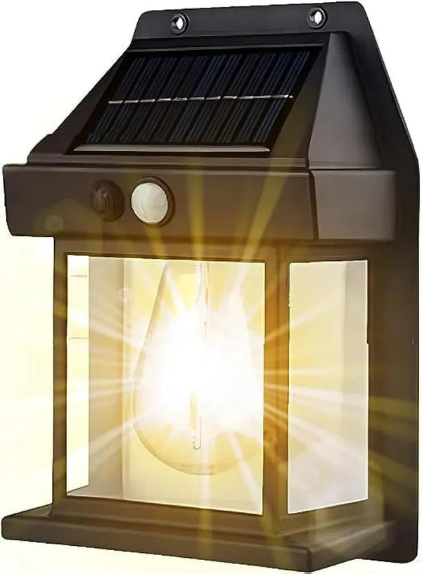 Motion Sensor Solar Sensor Lamp - Black Outdoor Lighting Solution