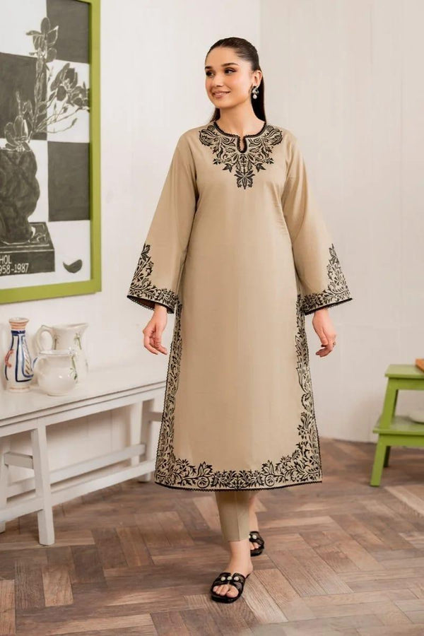 2 Pc Women's Unstitched Embroidered Suit