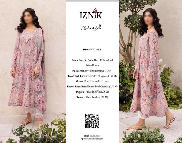 3 Pcs Women's Unstitched Embroidered Suit