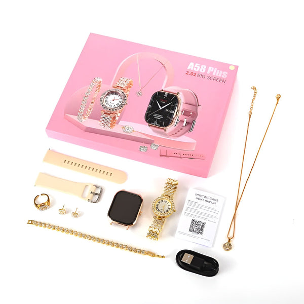 A58 Plus Smartwatch – Fitness Tracker | Blood Pressure Monitor | Stylish Watch for Women