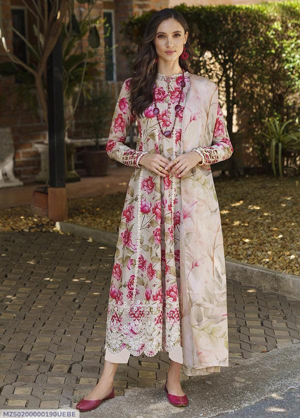 3 Pcs Women's Unstitched Printed Suit